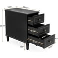 thumbnail image 3 of Tribesigns Solid Wood End Table, Fully Assembled Narrow Side Table with Drawers, Pre-Assembled Nightstand Slim Bedside Table for Small Spaces, Living Room, Bedroom, 3 of 8