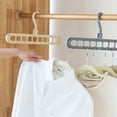 thumbnail image 4 of TORUBIA Clothes Hangers Closet Organizer Hook Rack 1 PCS Space Saver Hangers Multifunctional Magic(Khaki), 4 of 9