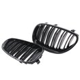 thumbnail image 2 of Parrillas Delanteras De Aletas Gemelas Sunnimix Negro Brillante Para E60 E61 M5 5 Series 03-10, 2 of 6