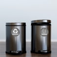 thumbnail image 4 of 4 Pack Recycle Logo and Trash can Sticker to Organize Your Trash - for Garbage containers and Recycle Bins - Premium Vinyl Decal (Grey, Medium), 4 of 8