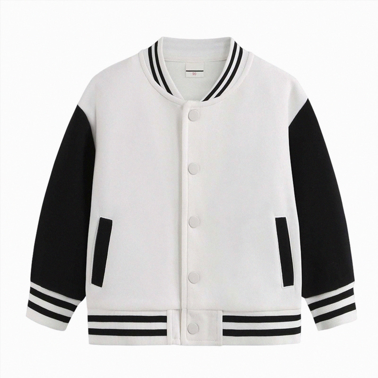 13-14 Years Teen Kids Baseball Jackets Boys Girls Jacket Plain Button Casual Coat Winter School Hoodie Running Hoodie White Sports Hoodie