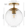 thumbnail image 5 of Evelyn&Zoe Retro Semi Flush Mount Ceiling Light with Seeded Glass, 5 of 6