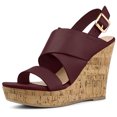 thumbnail image 1 of Women's Platform Heels Ankle Strap Wedges Sandals, 1 of 6