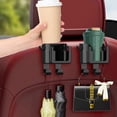 thumbnail image 4 of Car Phone Holder Cup Holder Multi-Functional Portable Water Bottle Hanger, Seat Back Organizer with Storage Hooks for Phone Drinks Small Items, Car Seat Storage Bag, 4 of 7