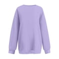 thumbnail image 5 of Womens Casual Outdoor Tops Crewneck Long Sleeve Sweatshirt Loose Fit Solid Color Pullover Tops for Travel, 5 of 5