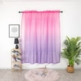thumbnail image 6 of Pink and Purple Curtains for Bedroom Decor Set of 2 Single Panel Pocket Window Voile Pastel Sheer Ombre Rainbow Curtain for Room Decoration Teen Princess, 6 of 6