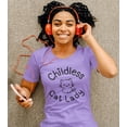 thumbnail image 5 of Childless Cat Lady T-shirt Top for Women, 5 of 7