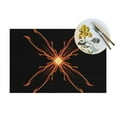 thumbnail image 4 of YFYANG Washable Heat-Resistant Placemats, 70% PVC/30% Polyester, Flame Art Patterns Kitchen Table Mat, 12" x 18" 4 Piece, 4 of 6