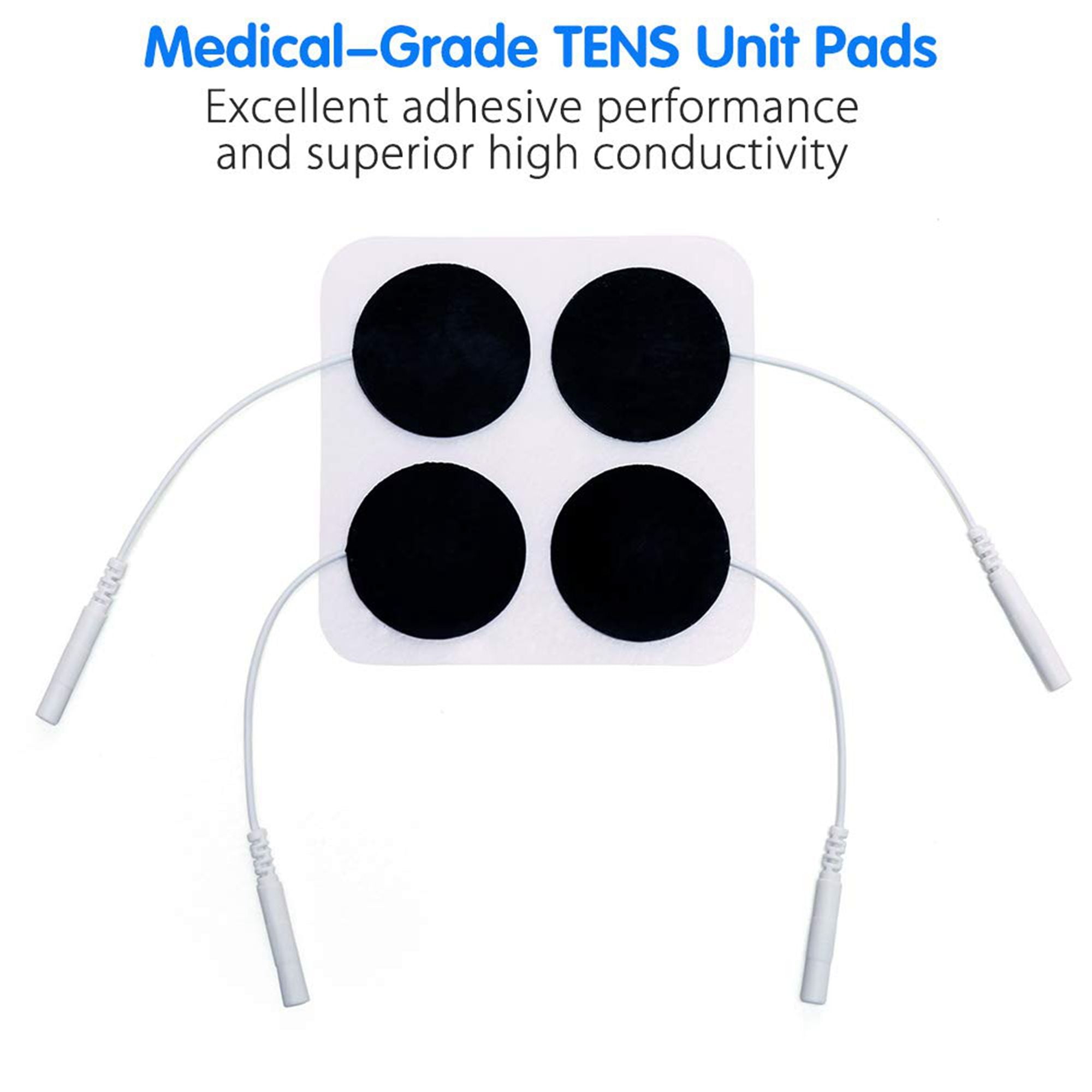 LotFancy TENS Unit Pads, 40Pcs 1.25 Round Electrodes Pads for EMS Muscle  Stimulator