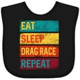 thumbnail image 3 of Inktastic Drag Racing Eat Sleep Drag Race Repeat Boys or Girls Baby Bib, 3 of 4