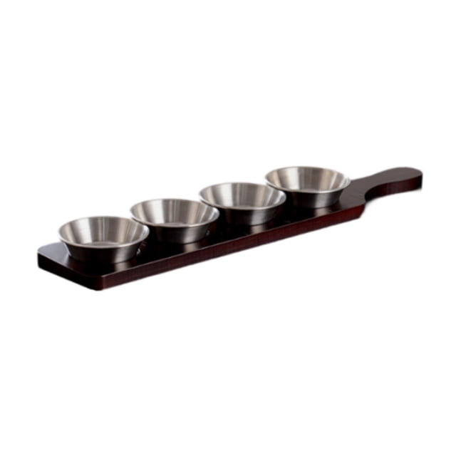 Juego de platos para , plato para servir con soporte, bandeja para aperitivos, plato para aperitivos, bandeja multifunción para condimentos de Plata con 4 rejillas.