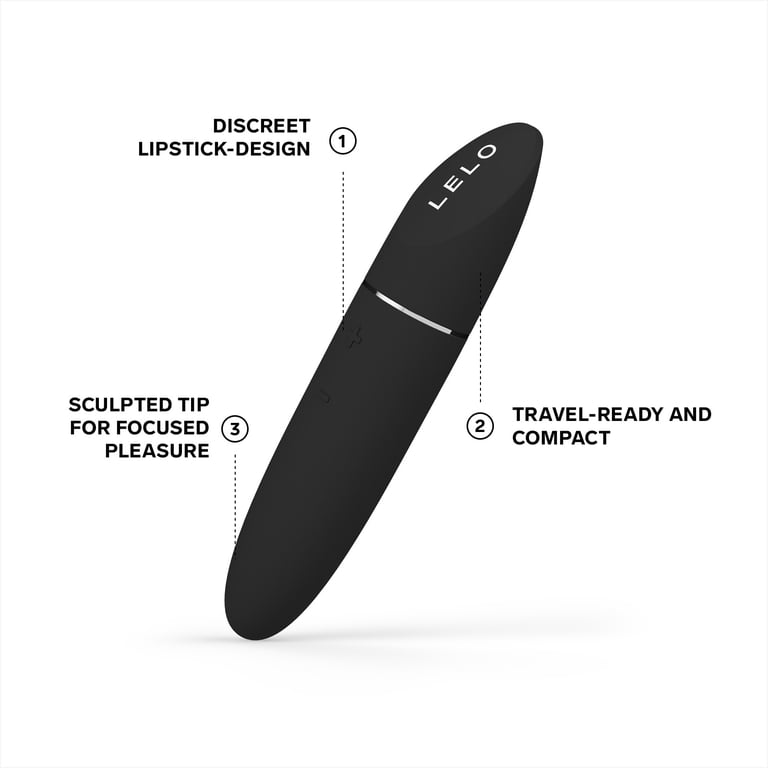 LELO Mia 3 Bullet Vibrator Mini Travel Size Clitoral Stimulator 8 Settings  Women Black