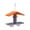 Orange and Light Gray, variant on Amish Toy Double-Cup Oriole Bird Feeder with Pegs for Orange Halves, Turf Green/Cedar