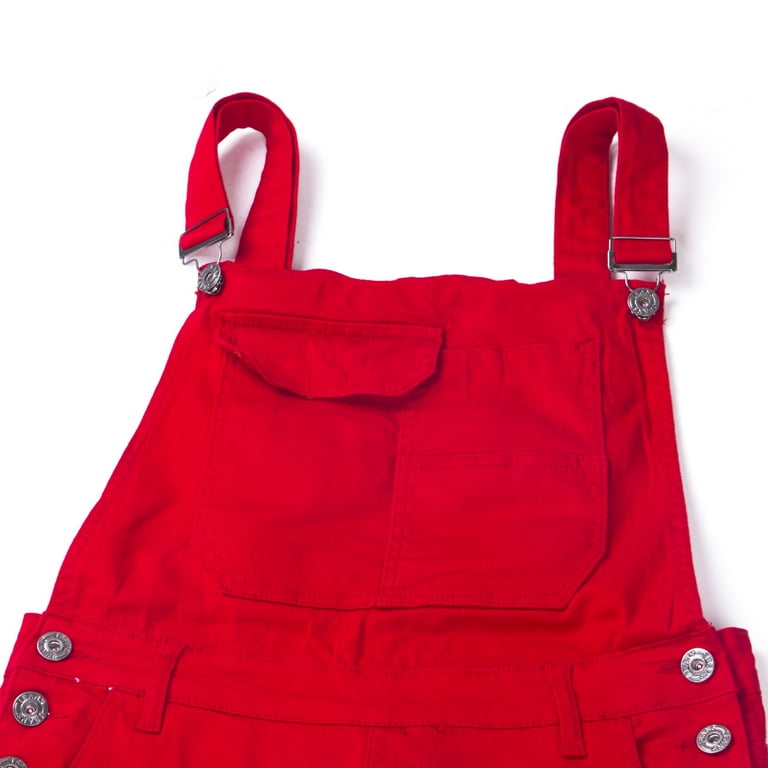 Red denim deals overalls mens