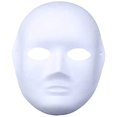 thumbnail image 1 of Máscara de papel blanco de bricolaje Máscara facial femenina pintada a mano en blanco de pulpa oso de fresa Electrónica, 1 of 2