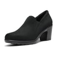 thumbnail image 1 of Zapatos DREAM PAIRS con Tacones Bajos y Anchos, Estilo Pumps en Gamuza Negra 7 cm, 1 of 8
