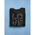 thumbnail image 3 of L O V E Design Sweatshirt Women -GoatDeals Designs, Female Small, 3 of 4