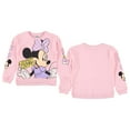 thumbnail image 3 of Minnie Mouse Girls Sweatshirt -Jumbo Print and Embroidery Minnie Mouse Sweater- Sizes 4-16, 3 of 6