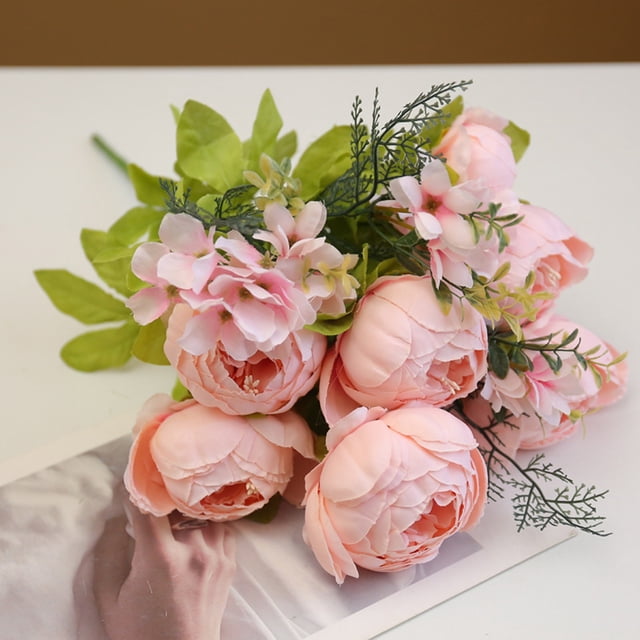 BKER Simulation 13 European Style Core Peony Flowers Home Table Dress Wedding Photography Decoration Flower Simulation Flowers