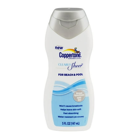 UPC 041100004840 product image for Coppertone Sunscreen Lotion ClearlySheer for Beach & Pool, SPF 50+, 5 fl oz | upcitemdb.com