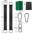 thumbnail image 4 of Tree Swing Straps Hanging Kit (Set of 2), 3FT/8FT/10FT/20FT/30FT Tree Swing Straps Holds 5000 lbs with Tree Protector, Heavy Duty Carabiner and Swivel Perfect for Swings & Hammocks(8 FT), 4 of 10