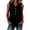 Black, variant on Women’s Lightweight Sleeveless Collared Button Up Top – 70% Cotton 30% Linen Blend, V Neck Summer Shirt, Breathable Casual Blouse for Daily Wear Khaki S