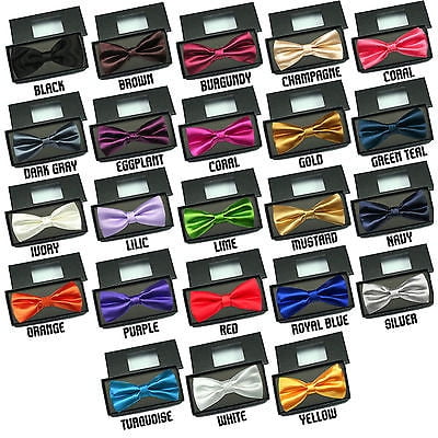 Gift Wedding Formal Tuxedo Suits Satin Bow Tie from Boy Baby Toddler Kid to Men