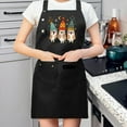 thumbnail image 2 of 2 Pack Adjustable Bib Apron with Fun Cartoon Hedgehogs in Party Hats 2 Pockets Perfect for Cooking and Celebrations Unisex Design for Men and Women, 2 of 6
