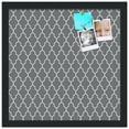 thumbnail image 2 of PinPix 16x16 Custom Cork Bulletin Board Quatrefoil Dk Grey Poster Board Has a Fabric Style Canvas Finish, Framed in Quatrefoil Dk Grey, by ArtToFrames (PinPix-583), 2 of 6
