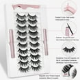 thumbnail image 5 of 10 Pairs Magnetic Eyelashes Eyeliner Set, Natural Look, Reusable False lashes, No Glue, 5 of 6