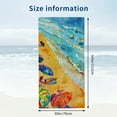 thumbnail image 3 of PHYHOO Beach Towel, Seascape Top View Printed Microfiber Sand Free Pool Towel Lightweight Oversized Quick Dry Absorbent Compact Travel Must Have for The Swimming Summer Cruise Ship Essentials 30x60in, 3 of 8