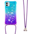 thumbnail image 3 of Funda para iPhone 12 Mini Brillantina Líquida Divertida Reluciente y con Cristales en Movimiento Cuerpo Cruzado con Cordón Ajustable, 3 of 5
