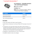 thumbnail image 2 of A/C Compressor - Compatible with 2010 - 2011, 2014 Porsche Panamera, 2 of 2
