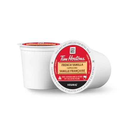 Tim Hortons French Vanilla Cappuccino Flavoured Coffee, Single Serve Keurig K-Cup Pods, 10 Count