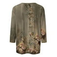 thumbnail image 4 of Womens Tunic Tops 3/4 Length Sleeve Fashion Graphic Print V-Neck Pullover T-Shirts Spring Dressy Casual Classic Fit Outfit Clothes, 4 of 4