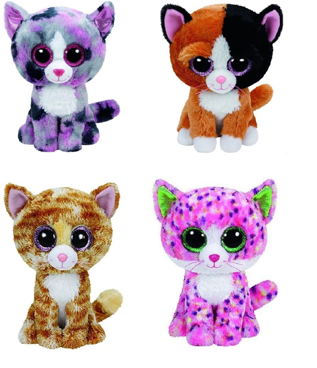 Ty Lindi Tauri Tabitha Sophie Cats Set of 4 Beanie Boos Stuffed Animal Plush Toy - Walmart.com
