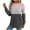 Pink_Christmas Gift for Womnen, variant on Women Long Sleeve Sweater Color Block Stretch Soft Warm Jumper Tops Crewneck Curved Hem Thermal Tunic Blouses Black M