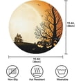 thumbnail image 2 of SKYSONIC Halloween Trees Ghosts Round Placemats for Dining Table Non-Slip Heat-Resistant Polyester Table Mats Set of 4 Washable Table Mats for Kitchen Dining Table Decoration, 2 of 5