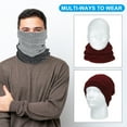 thumbnail image 5 of Uxcell Winter Neck Warmer, Men Knitted Neck Gaiter, Light Tan & Dark Tan, 5 of 6