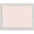 thumbnail image 1 of Pale Pink Tapestry, Bicolor Triangles Pattern in Pastel Colors and Geometrical Design Mosaic Grid, Wall Hanging for Bedroom Living Room Dorm Decor, 80W X 60L Inches, Blush White, by Ambesonne, 1 of 2