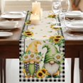 thumbnail image 3 of Table Runners 70 Inches Long Dress Scarves, Sunflower Gnomes Farmhouse Coffee/Dining/Kitchen Table Decor, Holiday Table Runner, Spring Farmhouse Vintage Daisy Floral Leaf 13x70 Inch, 3 of 9
