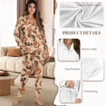 thumbnail image 6 of DISNIMO Womens 2 Piece Pajama Sets Deer Printed Soft Comfy Pj Sets Christmas Sleepwear Long Sleeve Button Down Loungewear with Long Pants, 6 of 7