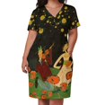 thumbnail image 3 of Vestido holgado con bolsillos para mujer ropa de graduación votos nocturnos, 3 of 7