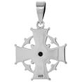 thumbnail image 2 of Sterling Silver Celtic Cross Necklace Black CZ with Symbols, 7/8 inch tall, 2 of 2