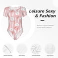 thumbnail image 6 of The Xecao Cute Rabbit Carrot Women's Crew Neck Body Suit, a short-sleeved bodysuit and basic swimsuit, both comfort and style for dating and daily life, 6 of 9