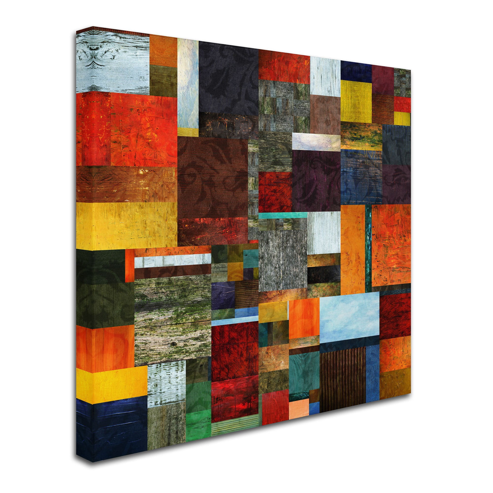 Trademark Fine Art "Brocade Color Collage 2" Canvas Art by Michelle Calkins
