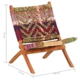 thumbnail image 4 of vidaXL Folding Chindi Chair Multicolours Fabric, 4 of 5
