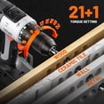 thumbnail image 2 of Taladro inalámbrico Litheli, 443 pulgadas por libra, torque 21+1 embrague, 2 of 5