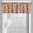 thumbnail image 2 of Ambesonne Botanical Valance Pack of 2, Tree and Plant Elements, 54"X18", Umber and Pale Rust, 2 of 5