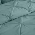 thumbnail image 5 of Chezmoi Collection Sydney 7-Piece Pinch Pleat Comforter Set, Lightweight Pintuck Bedding for All Season, King, Spa Blue, 5 of 9